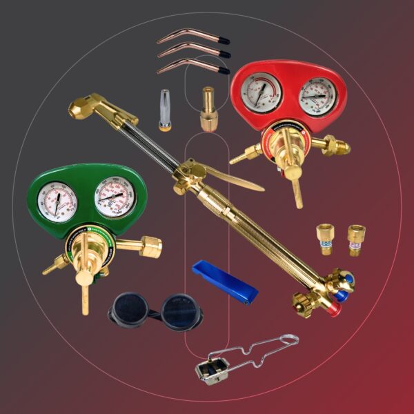 Equipo de Oxicorte para soldar y cortar con gas Butano tipo Harris® marca Sveiser®.